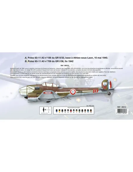 Maquette avion Potez 63-11 A3, No.156/709 " Museum 1:72 - Heller 80313
