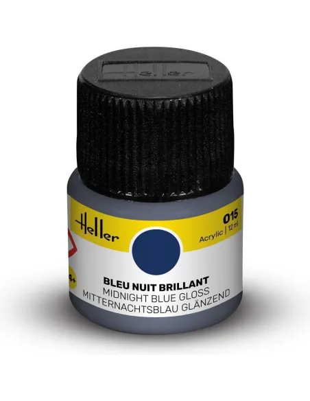 Peinture Acrylique 015 bleu brillant 12ml - Heller 9015