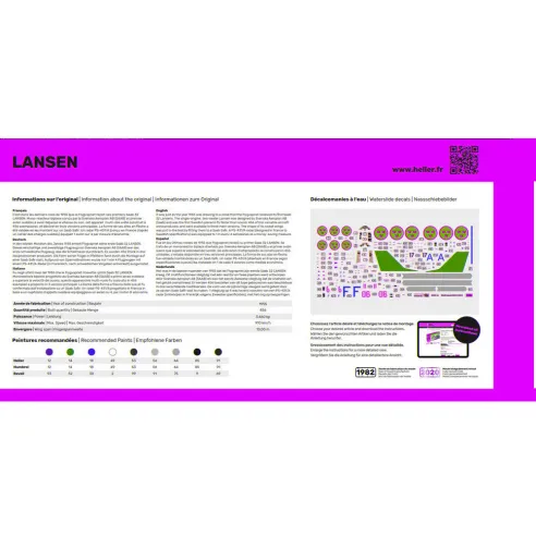 Maquette avion Lansen 1:72 - Starter Kit - Heller 56343