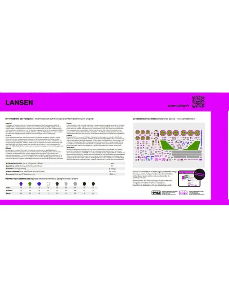 Maquette avion Lansen 1:72 - Starter Kit - Heller 56343