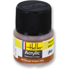 Peinture Acrylique 070 rouge brique mat 12ml - Heller 9070