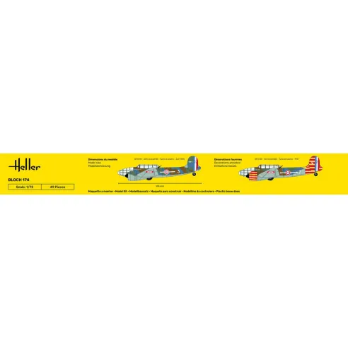 Maquette avion Bloch 174 1:72 - Starter Kit - Heller 56312