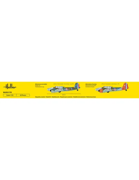 Maquette avion Bloch 174 1:72 - Starter Kit - Heller 56312