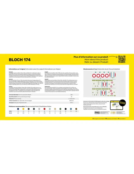 Maquette avion Bloch 174 1:72 - Starter Kit - Heller 56312