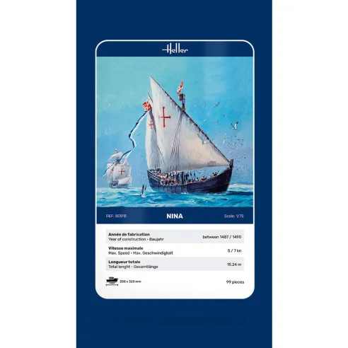 Maquette bateau Nina 1:76 - Heller 80815
