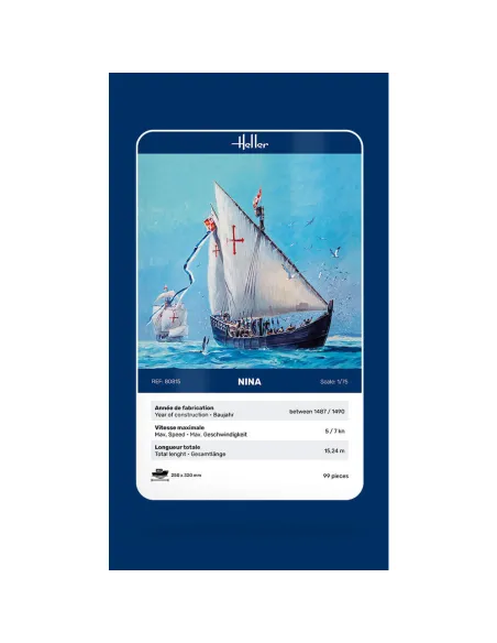 Maquette bateau Nina 1:76 - Heller 80815
