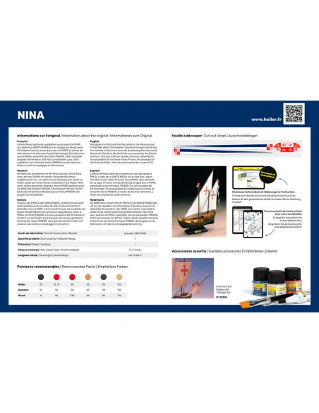 Maquette bateau Nina 1:76 - Heller 80815