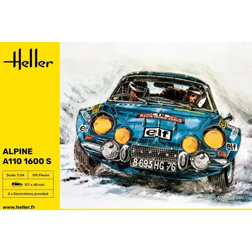 Maquette voiture Alpine A110 1:24 - Heller 80745