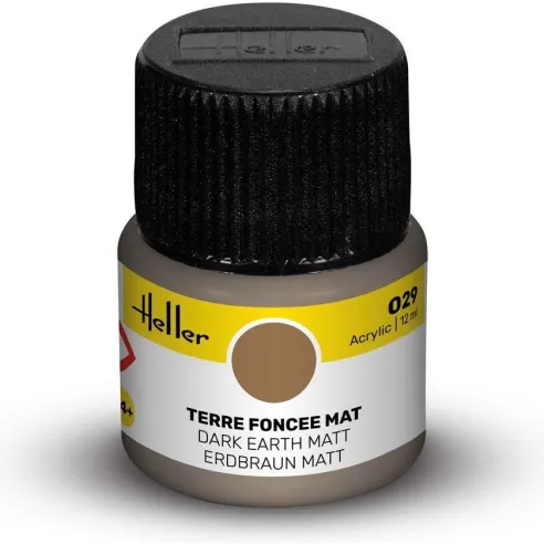 Peinture Acrylique 029 terre foncee mat 12ml - Heller 9029