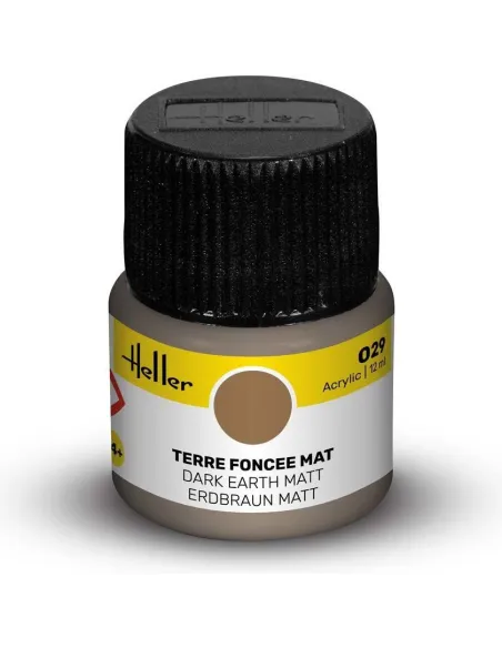 Peinture Acrylique 029 terre foncee mat 12ml - Heller 9029