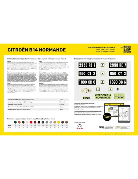 Maquette voiture Citroen B14 Normande 1:24 - Heller 80729