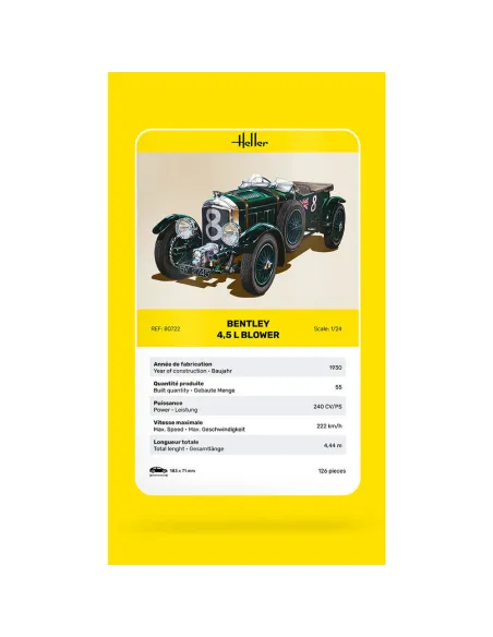 Maquette voiture Bentley Blower 1:24 - Heller 80722