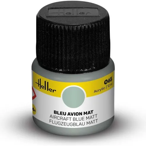 Peinture Acrylique 065 bleu avion mat 12ml - Heller 9065