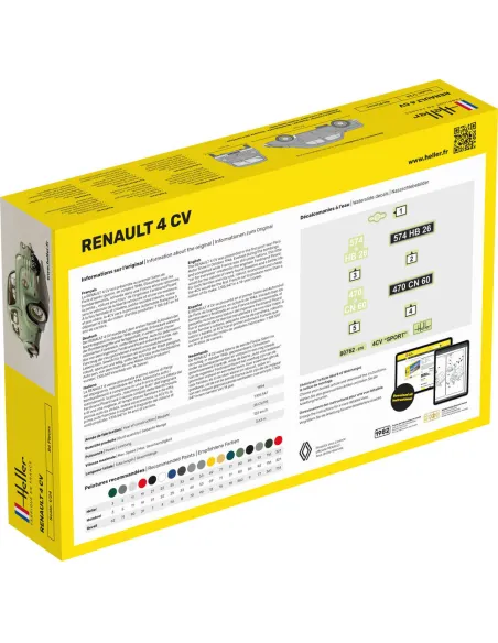 Maquette voiture Renault 4 Cv 1:24 - Heller 80762