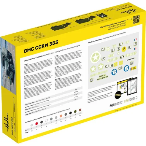 Maquette Camion GMC CCKW 353 Gmc Us-Truck 1:35 - Heller 81121