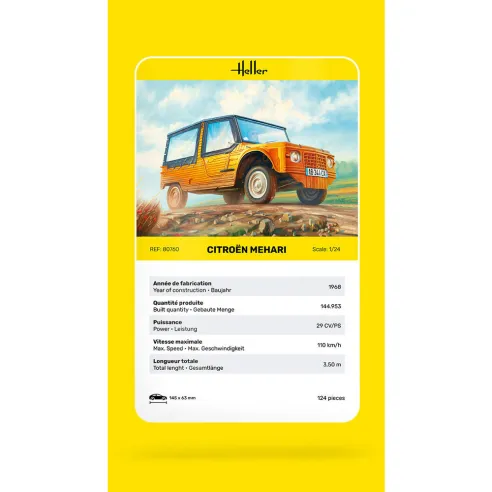 Maquette voiture Citroen Mehari - Version 1 1:24 - Heller 80760