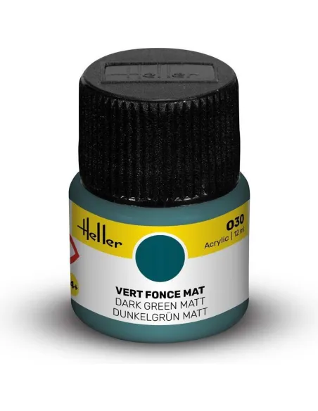 Peinture Acrylique 030 vert fonce mat 12ml - Heller 9030