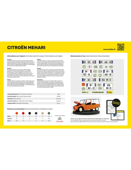 Maquette voiture Citroen Mehari - Version 1 1:24 - Heller 80760