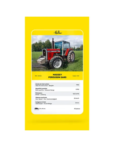 Maquette Tracteur Massey Ferguson 2680 1:24 - Heller 81402