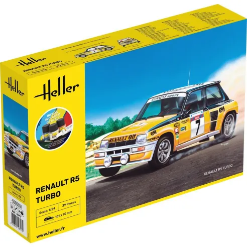 Maquette voiture Renault R5 Turbo 1:24 - Starter Kit - Heller 56717