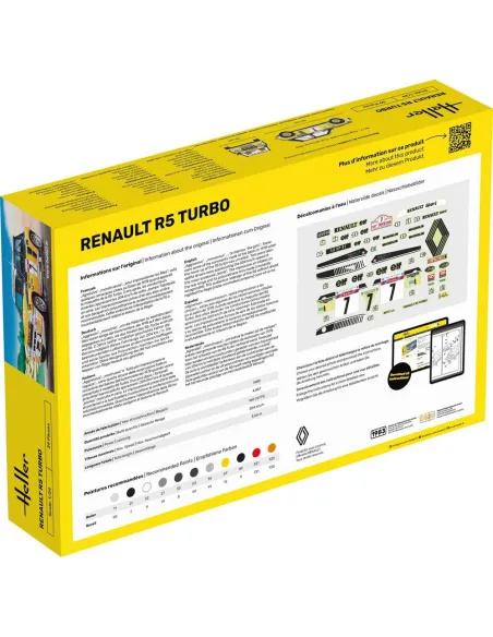 Maquette voiture Renault R5 Turbo 1:24 - Starter Kit - Heller 56717