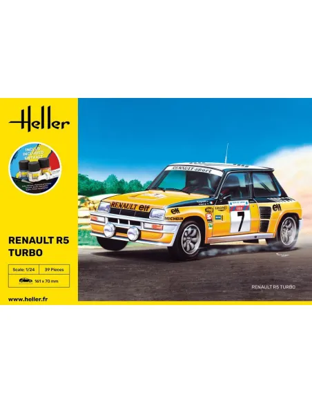 Maquette voiture Renault R5 Turbo 1:24 - Starter Kit - Heller 56717