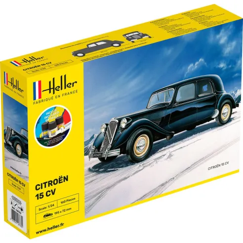 Maquette voiture Citroen 15 Cv 1:24 - Starter Kit - Heller 56763