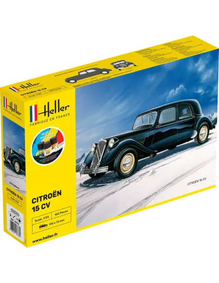 Maquette voiture Citroen 15 Cv 1:24 - Starter Kit - Heller 56763