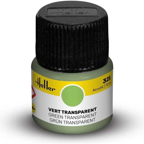 Peinture Acrylique 325 vert transparent 12ml - Heller 9325