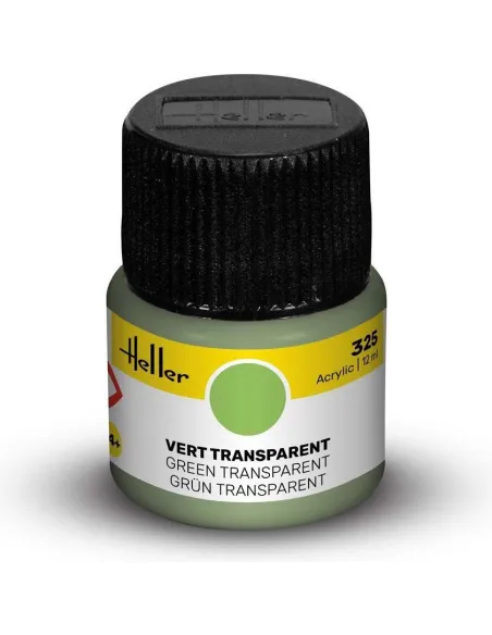 Peinture Acrylique 325 vert transparent 12ml - Heller 9325