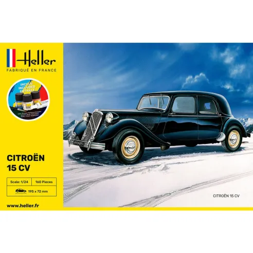 Maquette voiture Citroen 15 Cv 1:24 - Starter Kit - Heller 56763