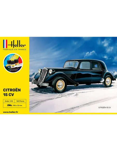 Maquette voiture Citroen 15 Cv 1:24 - Starter Kit - Heller 56763