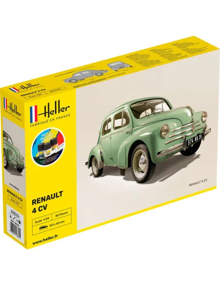 Maquette voiture Renault 4 Cv 1:24 - Starter Kit - Heller 56762