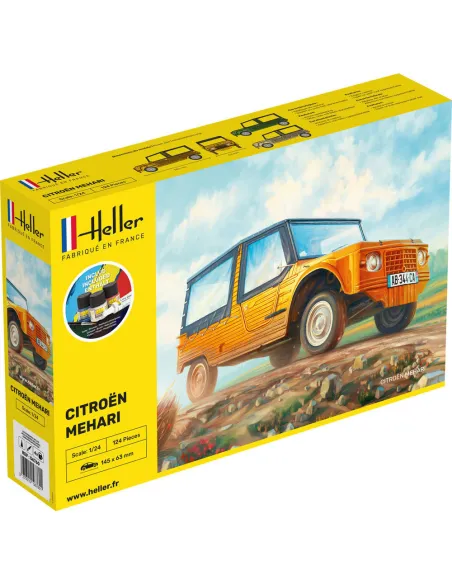 Maquette voiture Citroen Mehari - Version 1 1:24 - Starter Kit - Heller 56760