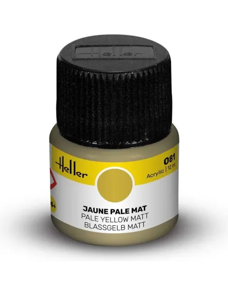Peinture Acrylique 081 jaune pale mat 12ml - Heller 9081