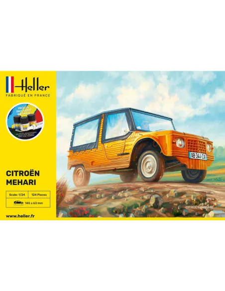 Maquette voiture Citroen Mehari - Version 1 1:24 - Starter Kit - Heller 56760