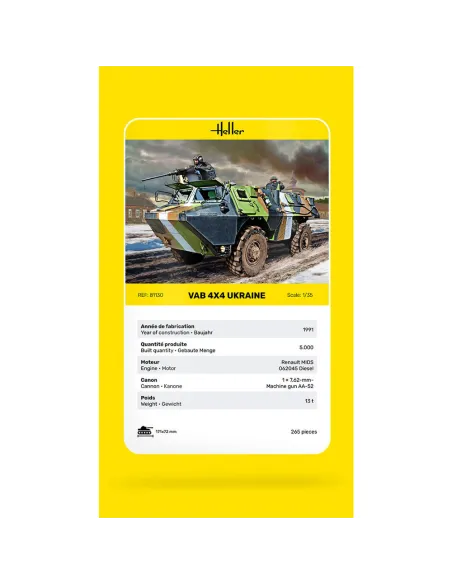 Maquette militaire Vab 4x4 Ukraine 1:35 - Heller 81130