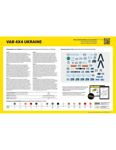 Maquette militaire Vab 4x4 Ukraine 1:35 - Heller 81130
