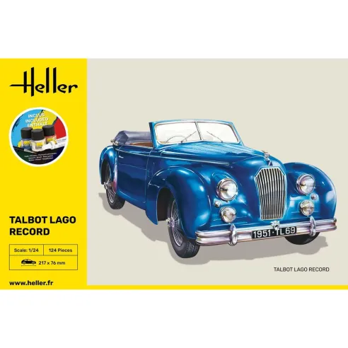 Maquette voiture Talbot Lago Record 1:24 - Starter Kit - Heller 56711