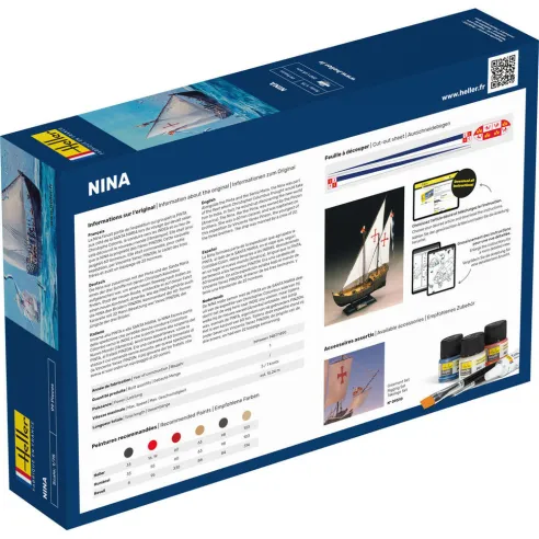 Maquette bateau Nina 1:76 - Starter Kit - Heller 56815