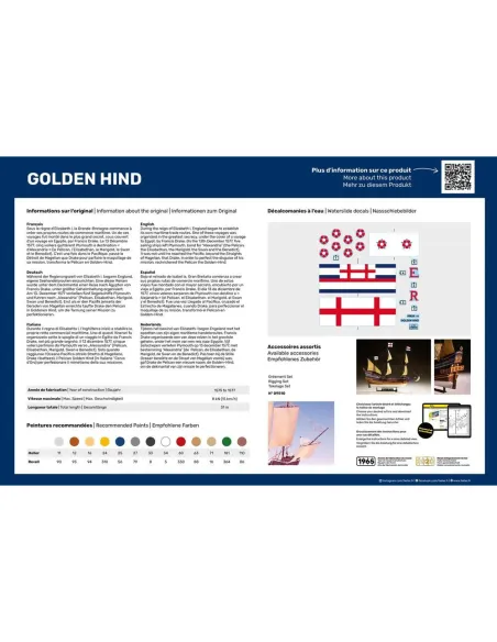 Maquette bateau Golden Hind 1:200 - Heller 80829