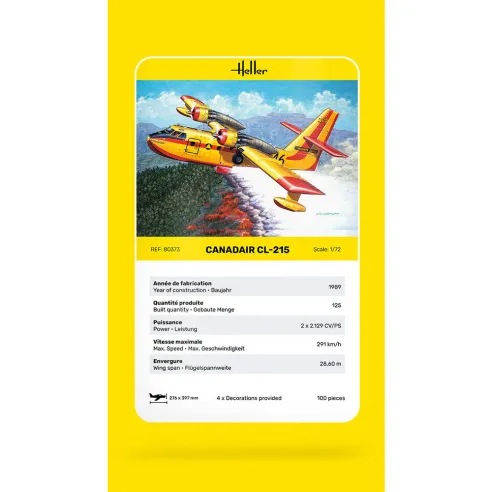 Maquette d'avion Canadair Cl 1:72 - Heller 80373