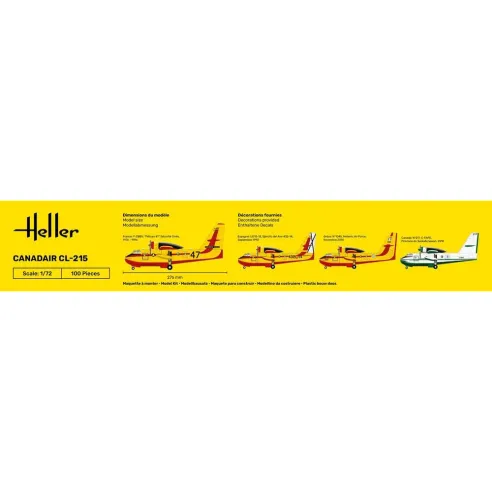 Maquette d'avion Canadair Cl 1:72 - Heller 80373