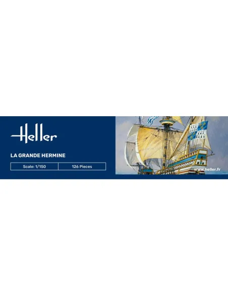 Maquette bateau La Grande Hermine 1:150 - Heller 80841