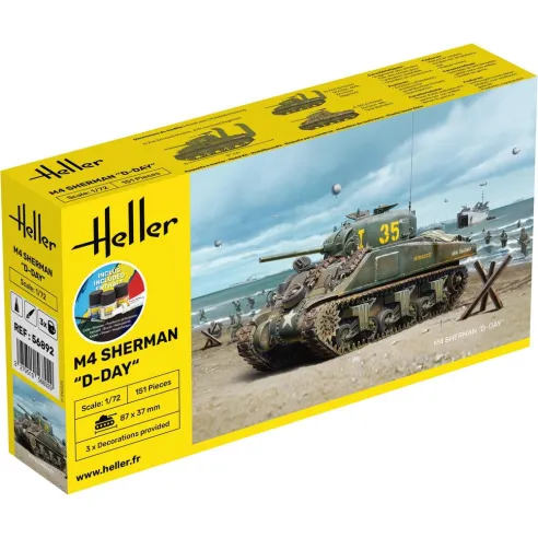 Maquette char M4 Sherman D 1:72 - Starter Kit - Heller 56892