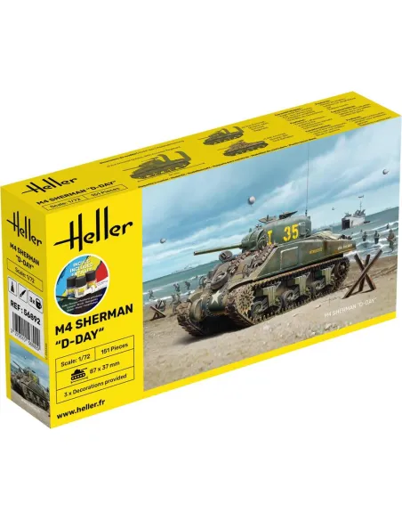 Maquette char M4 Sherman D 1:72 - Starter Kit - Heller 56892