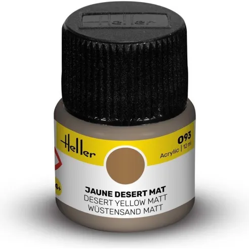 Peinture Acrylique 093 jaune desert mat 12ml - Heller 9093