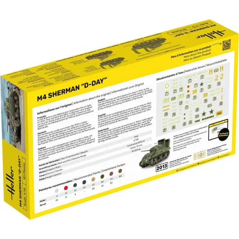 Maquette char M4 Sherman D 1:72 - Starter Kit - Heller 56892