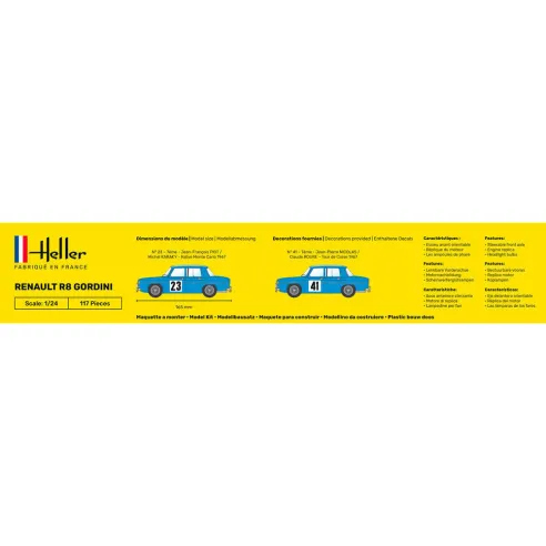 Maquette voiture Renault R8 Gordini 1:24 - Starter Kit - Heller 56700