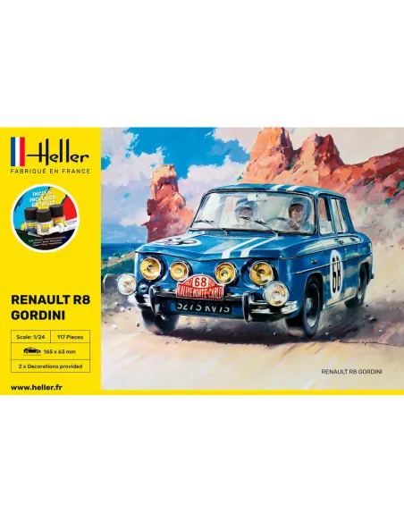 Maquette voiture Renault R8 Gordini 1:24 - Starter Kit - Heller 56700